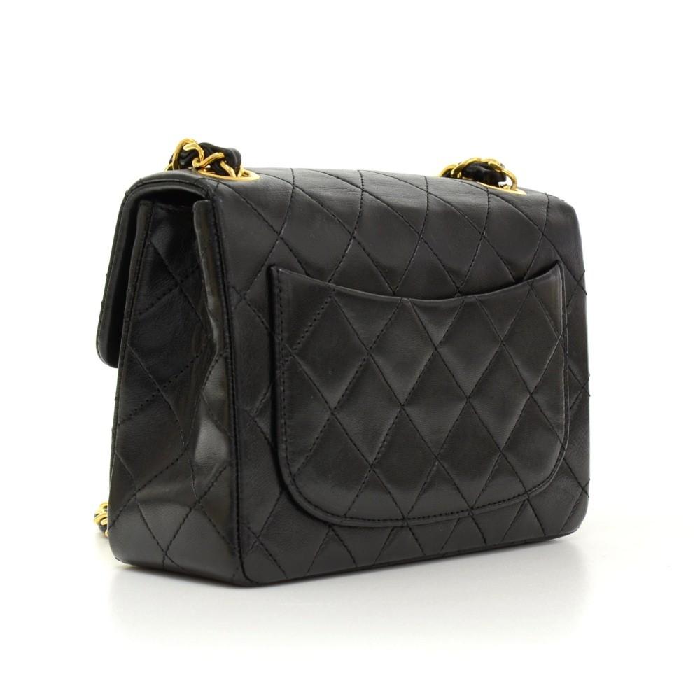 7" quilted lambskin leather shoulder bag