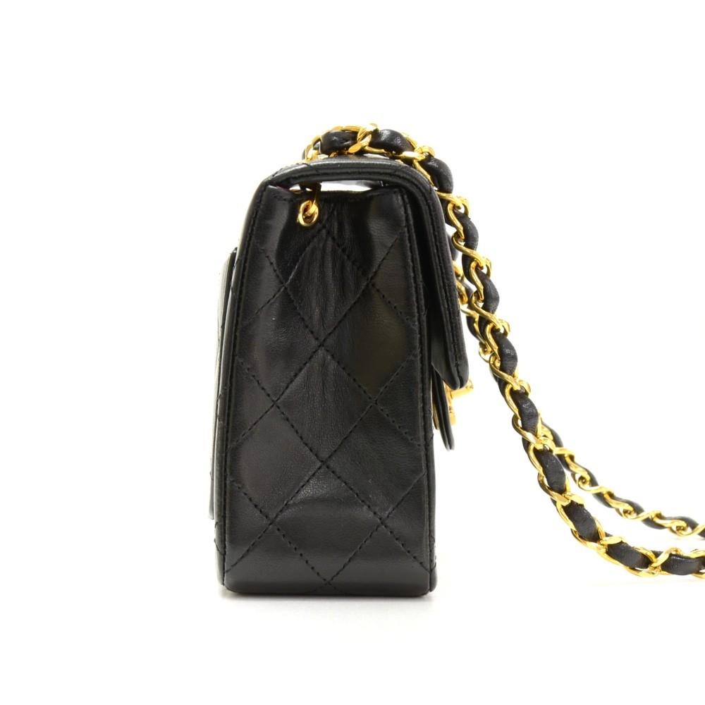 7" quilted lambskin leather shoulder bag