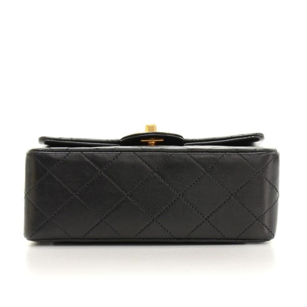 7" quilted lambskin leather shoulder bag