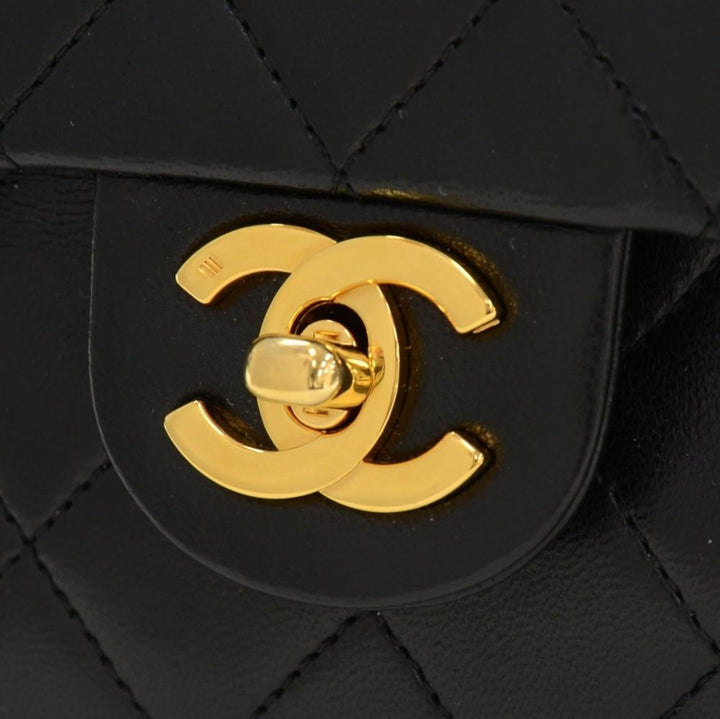 7" quilted lambskin leather shoulder bag