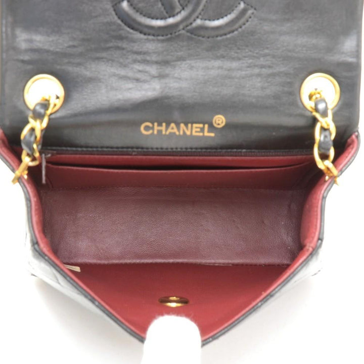 7" quilted lambskin leather shoulder bag