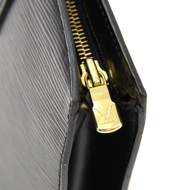 saint jacques black pm epi leather handbag