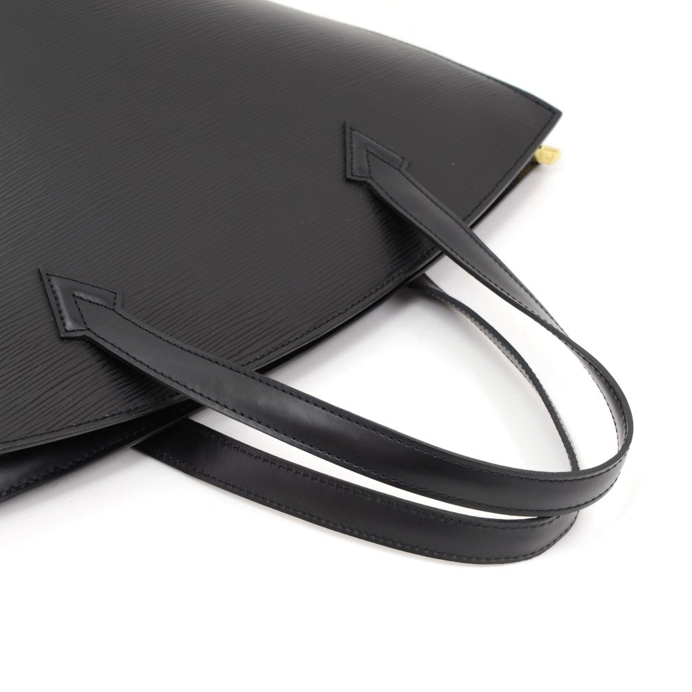 saint jacques black pm epi leather handbag