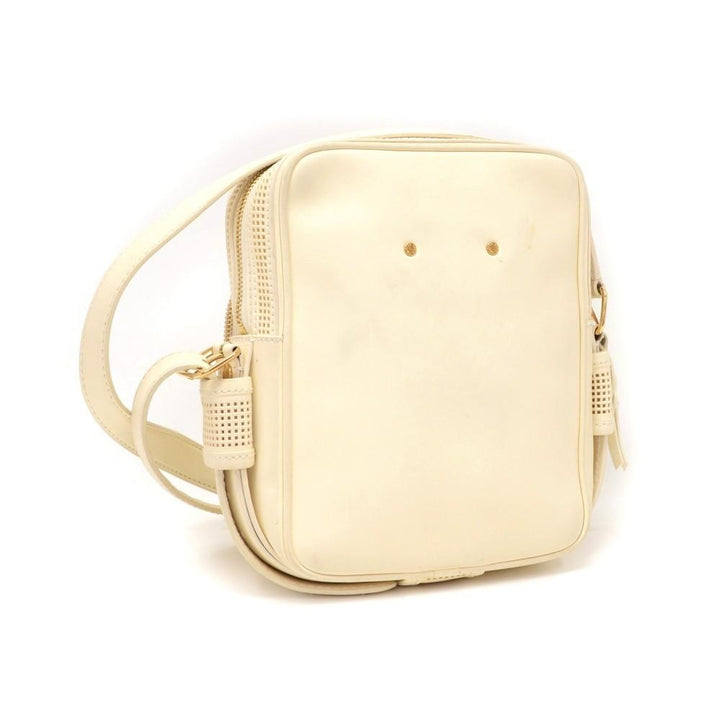 off white leather messenger bag