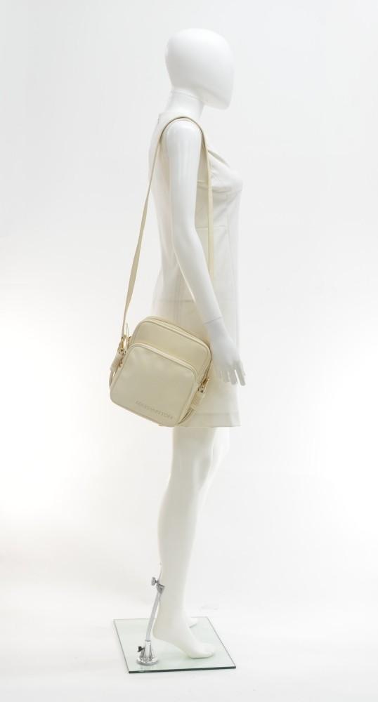 off white leather messenger bag