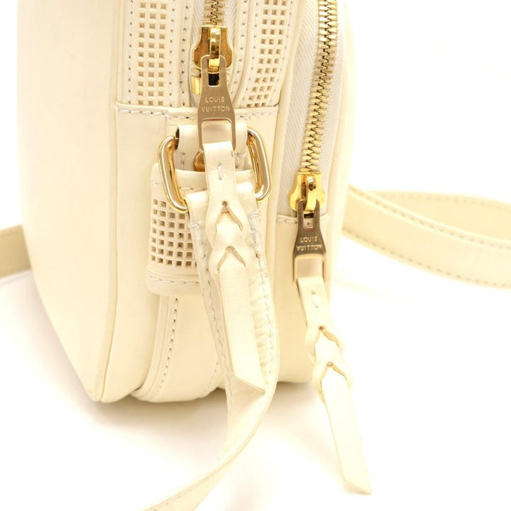 off white leather messenger bag