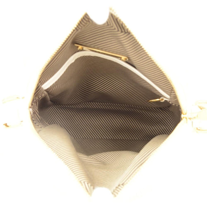 off white leather messenger bag