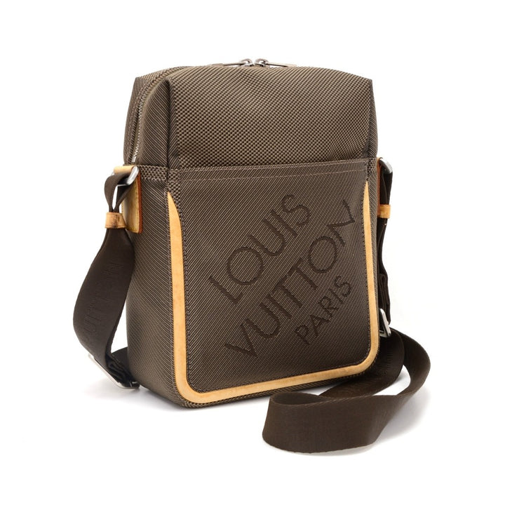 citadin damier geant canvas messenger bag