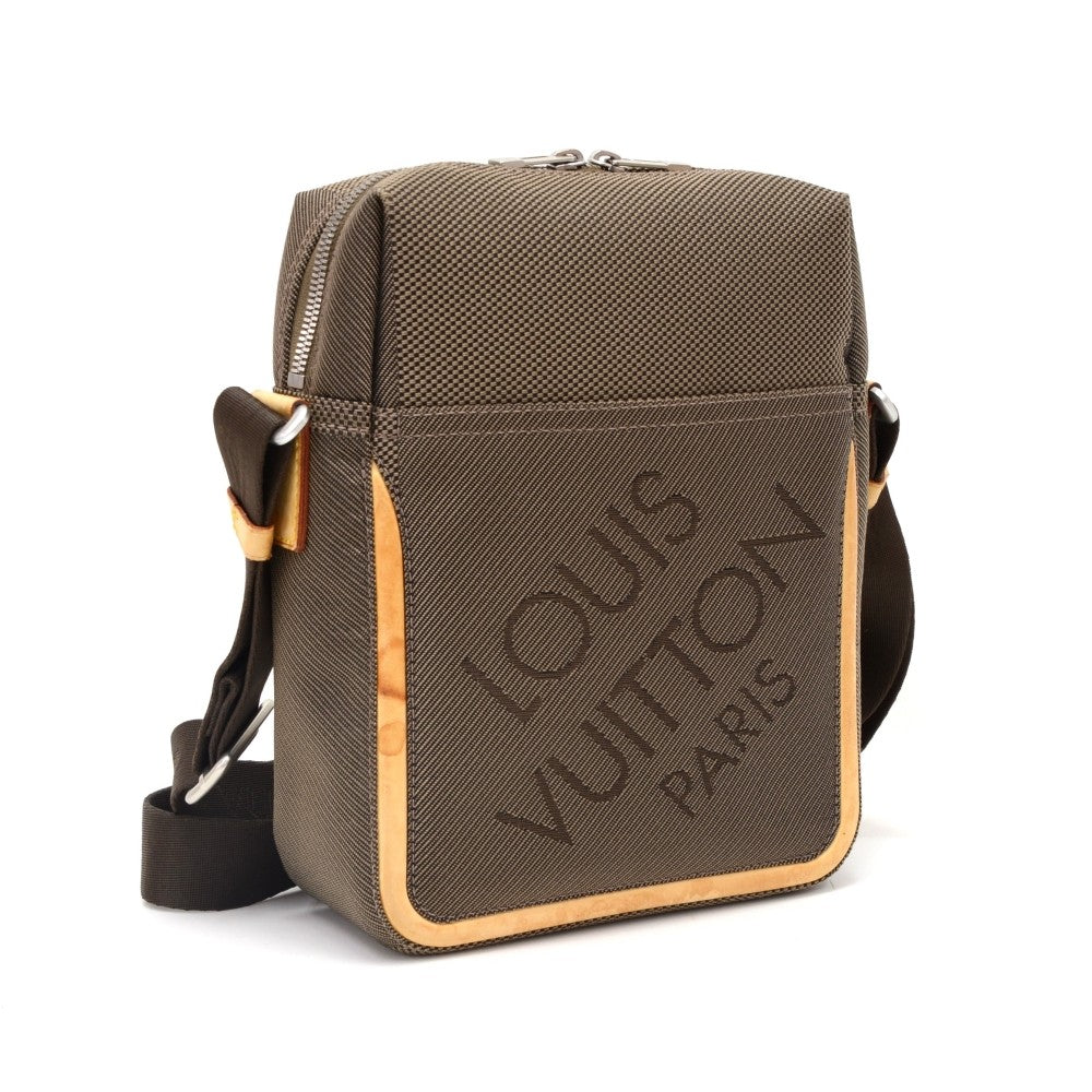 citadin damier geant canvas messenger bag