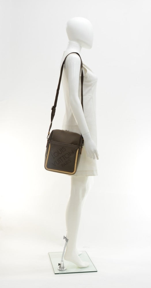 citadin damier geant canvas messenger bag