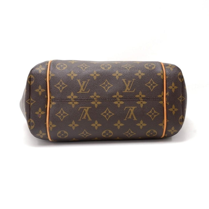 totally pm monogram canvas shoulder handbag