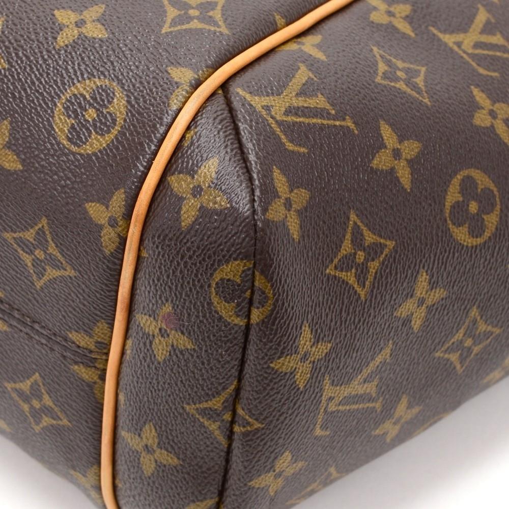 totally pm monogram canvas shoulder handbag