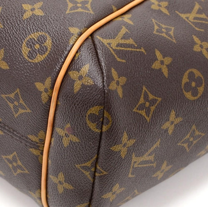 totally pm monogram canvas shoulder handbag