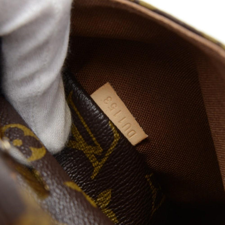 totally pm monogram canvas shoulder handbag