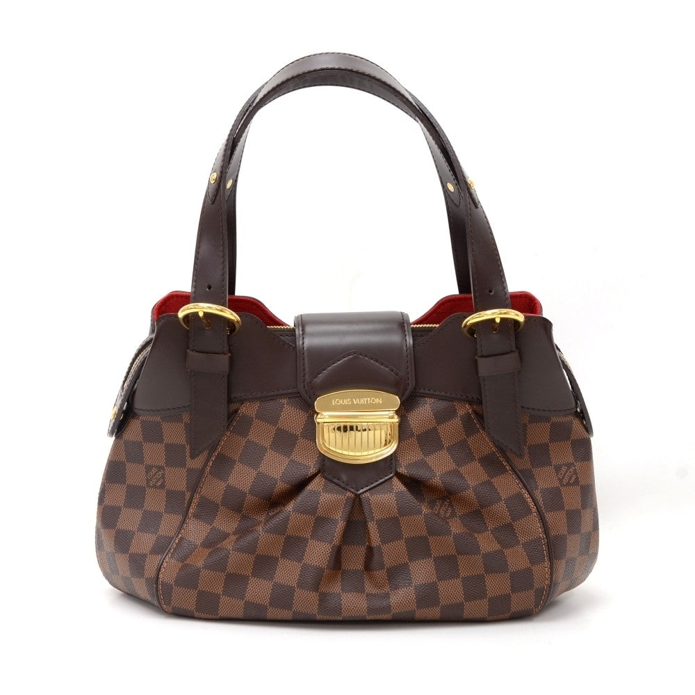 sistina pm damier ebène canvas handbag