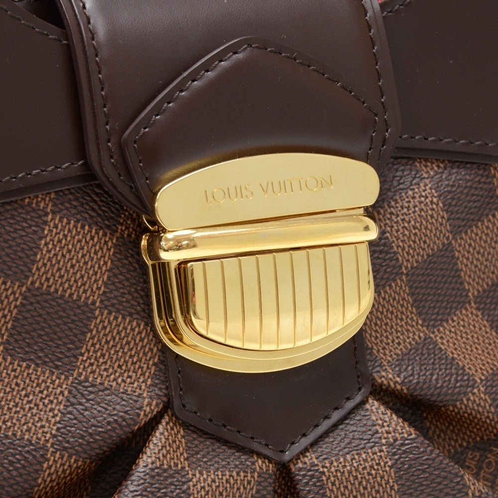 sistina pm damier ebène canvas handbag