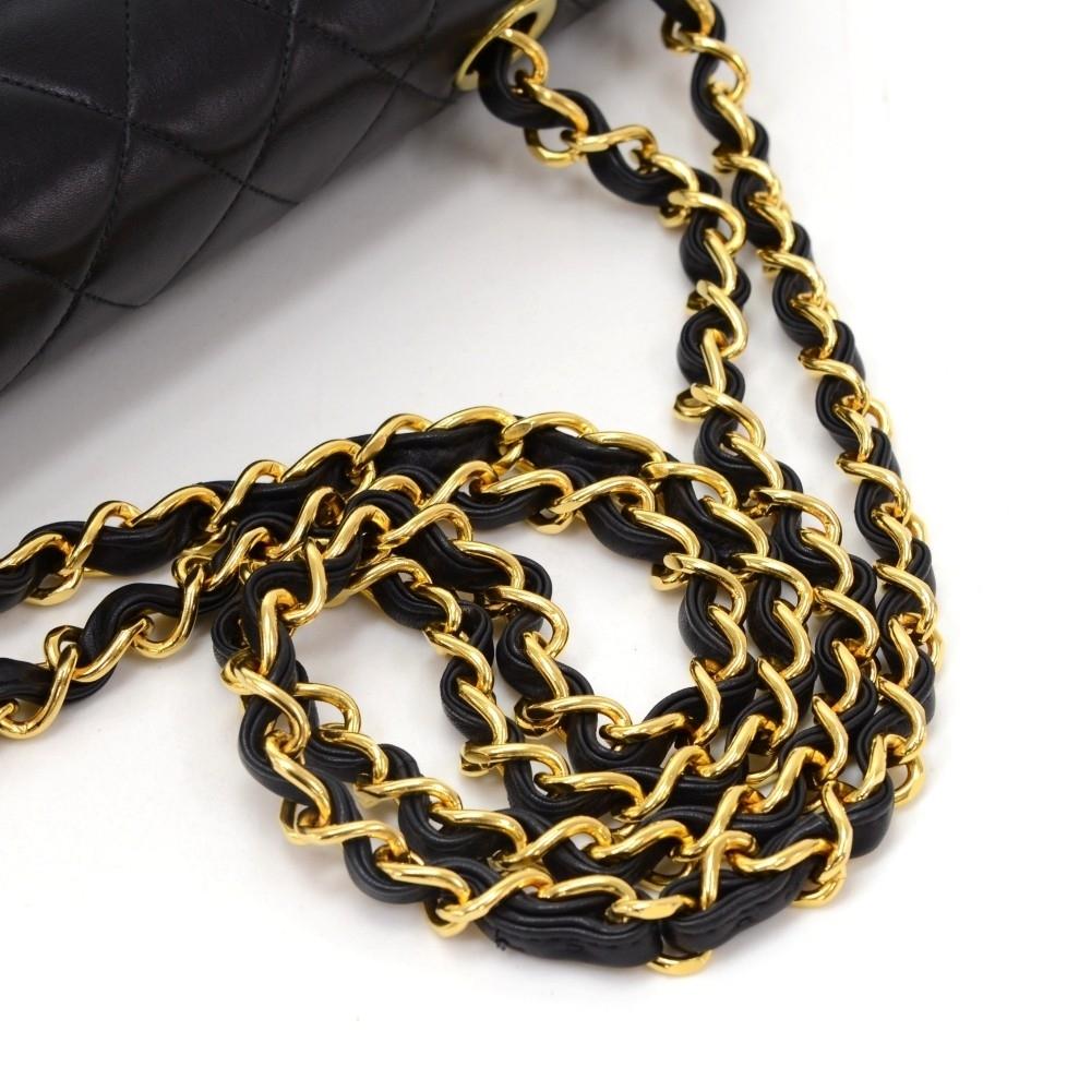 maxi quilted lambskin leather shoulder bag