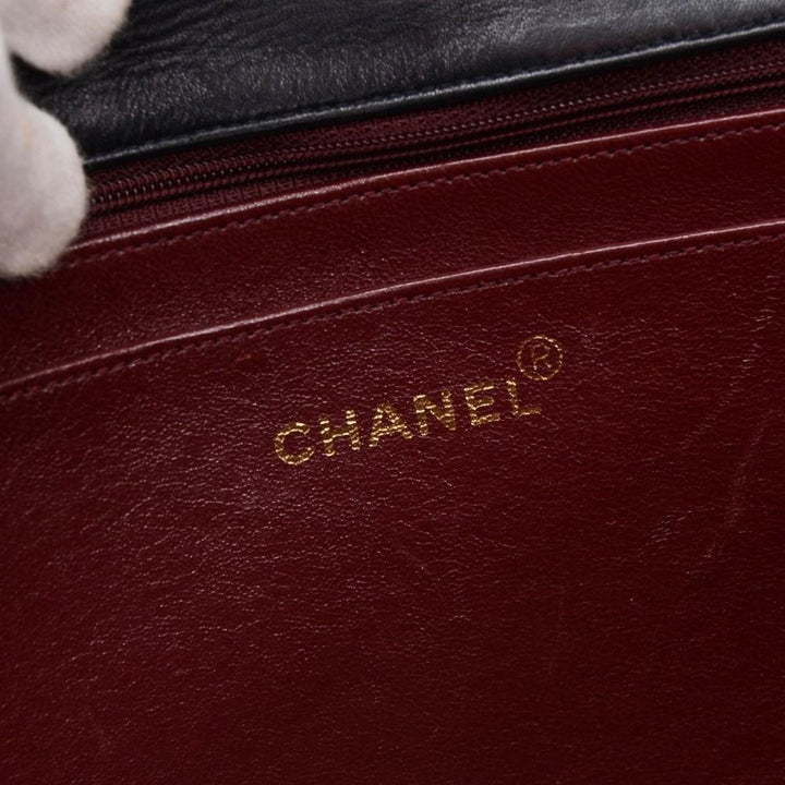 maxi quilted lambskin leather shoulder bag
