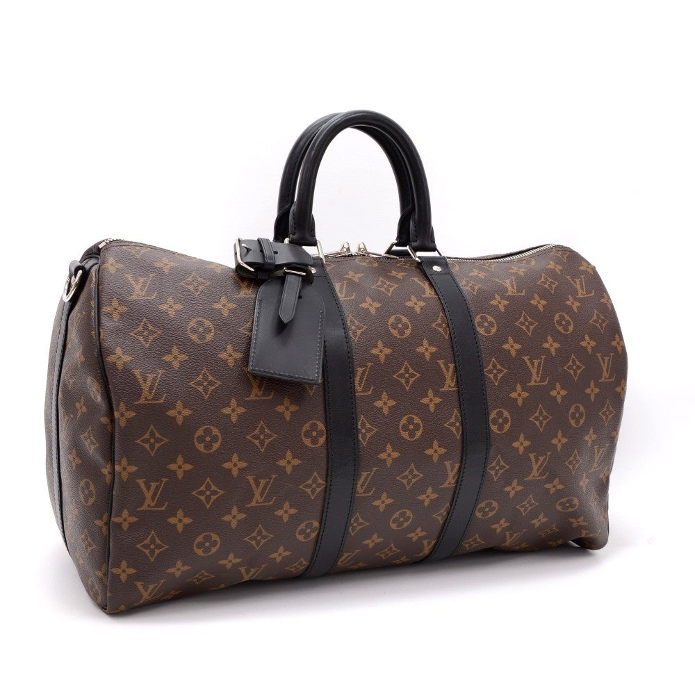 keepall 45 bandouliere monogram macassar canvas travel bag