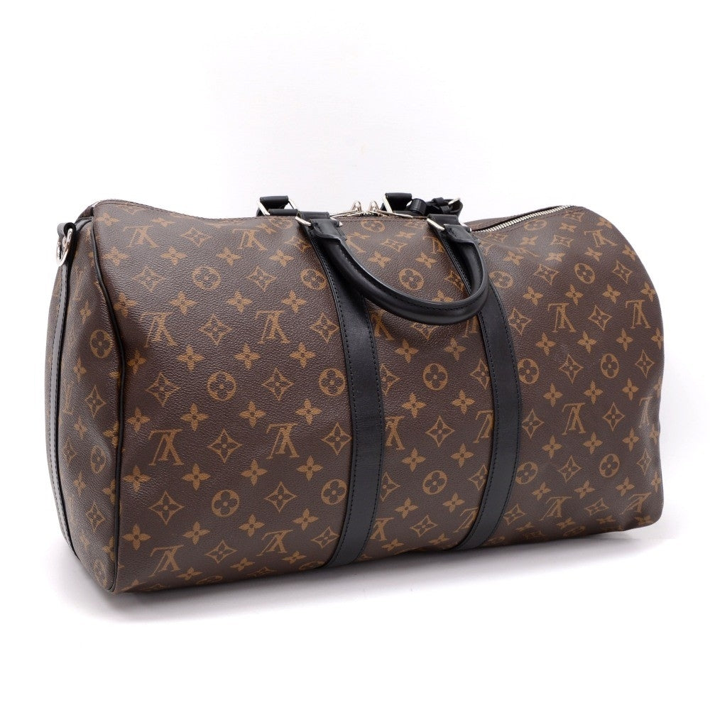 keepall 45 bandouliere monogram macassar canvas travel bag