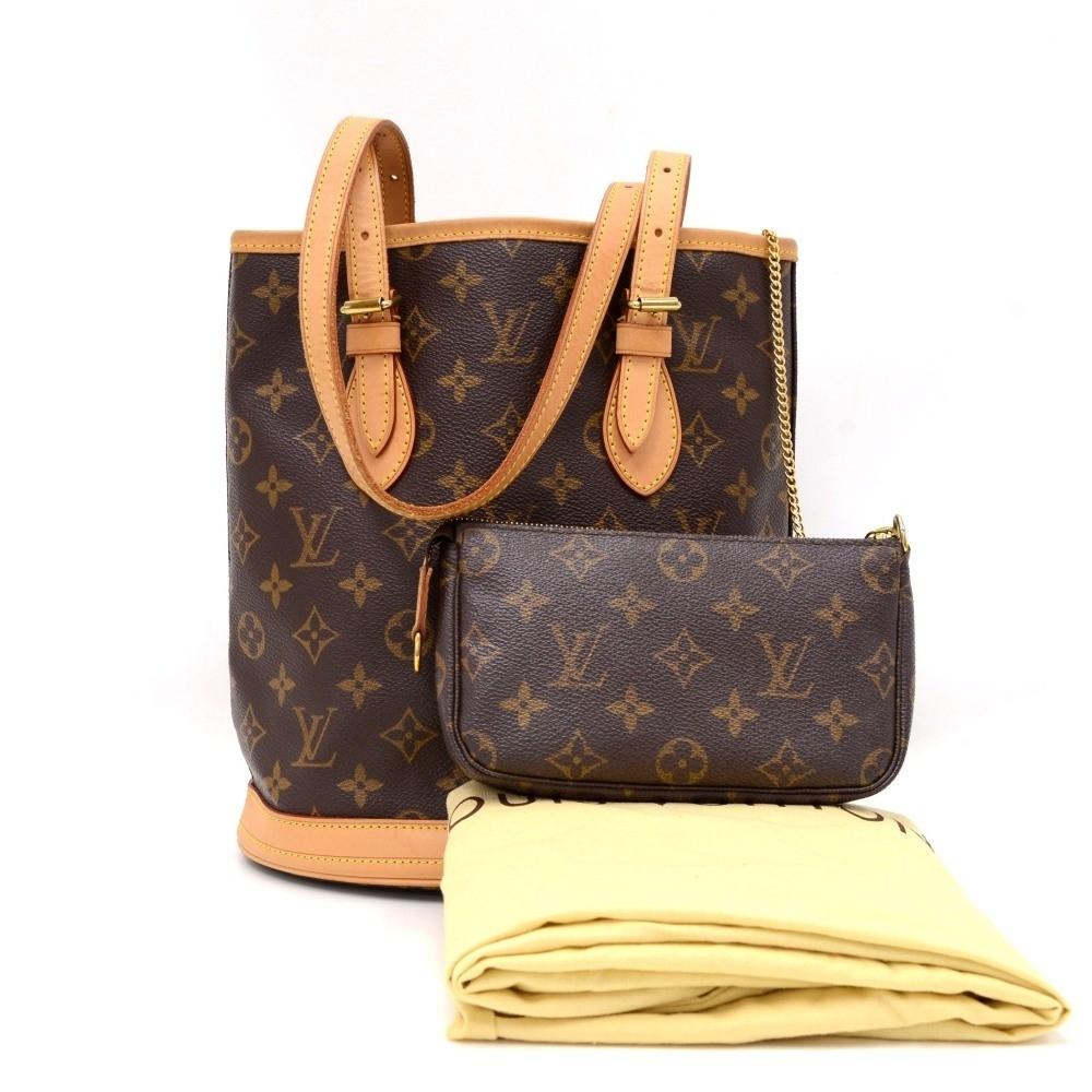 bucket pm monogram canvas shoulder bag
