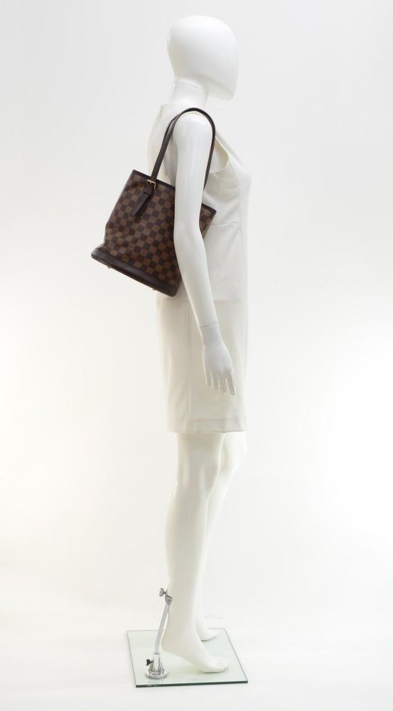 marais damier ebène canvas shoulder bag