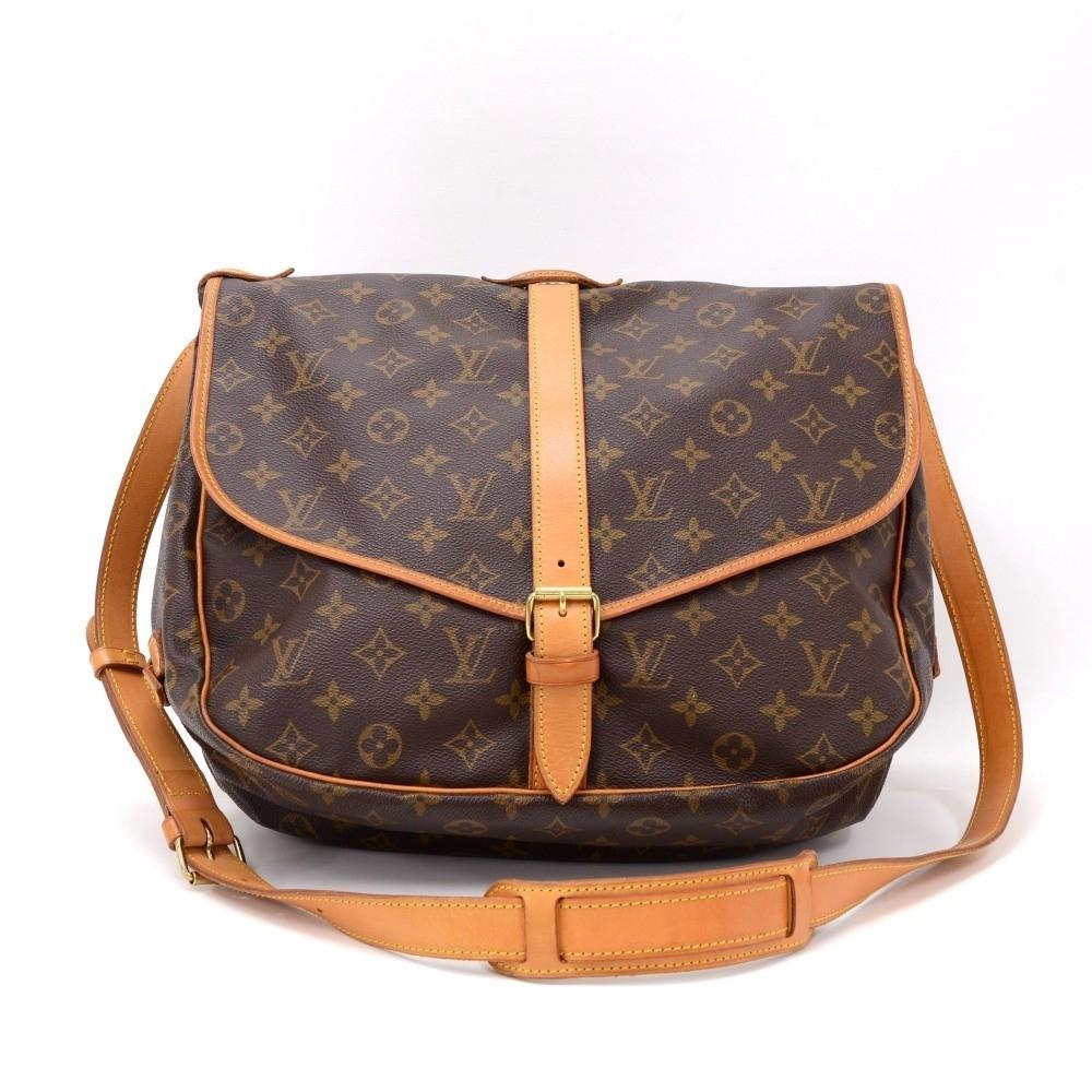 saumur 35 monogram canvas shoulder bag