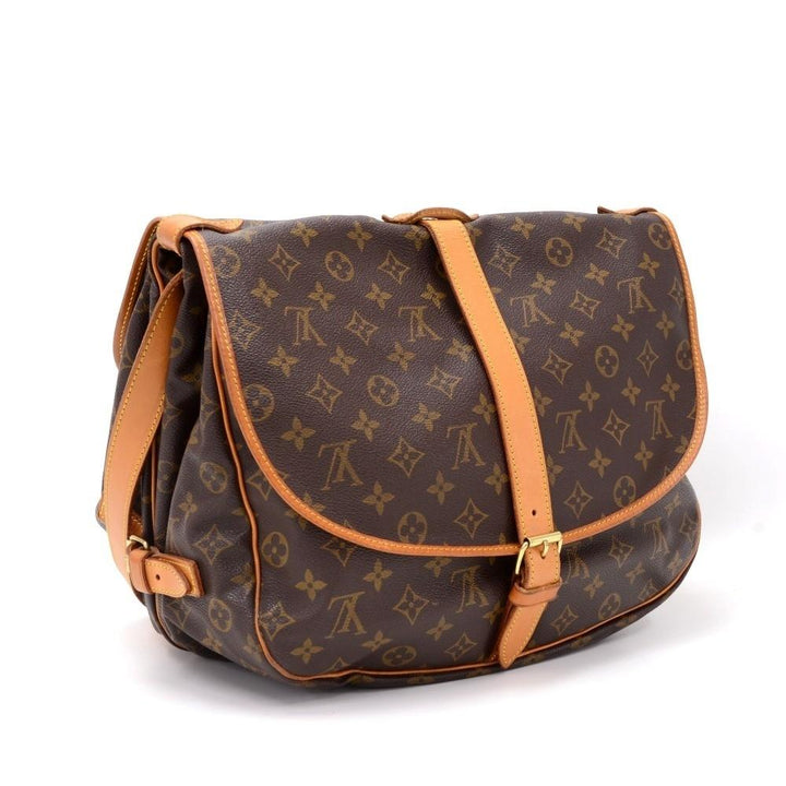 saumur 35 monogram canvas shoulder bag