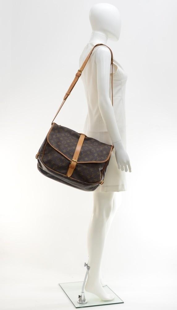 saumur 35 monogram canvas shoulder bag