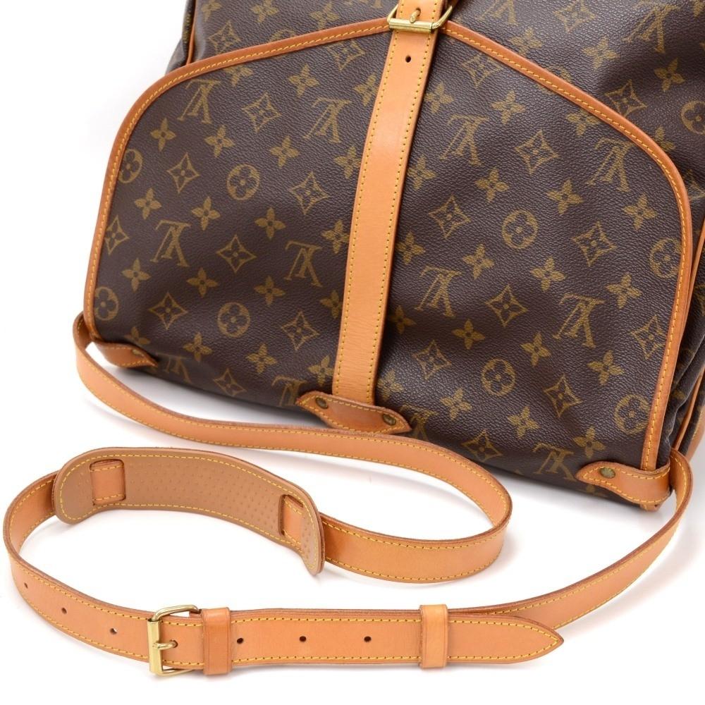 saumur 35 monogram canvas shoulder bag