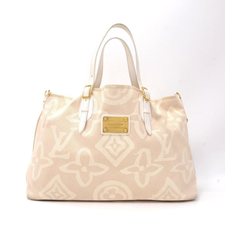 tahitienne cabas gm monogram cotton handbag
