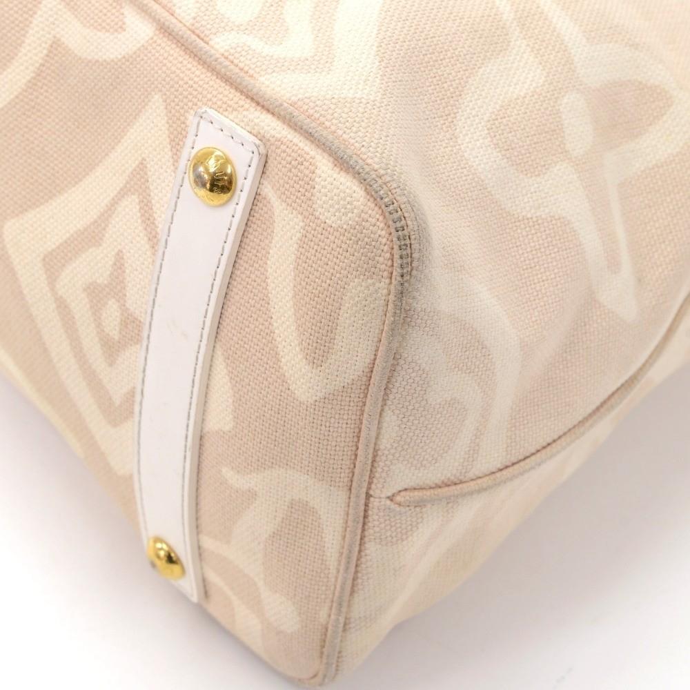 tahitienne cabas gm monogram cotton handbag