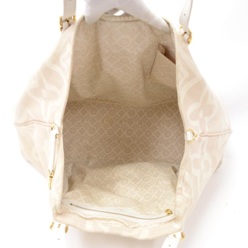 tahitienne cabas gm monogram cotton handbag