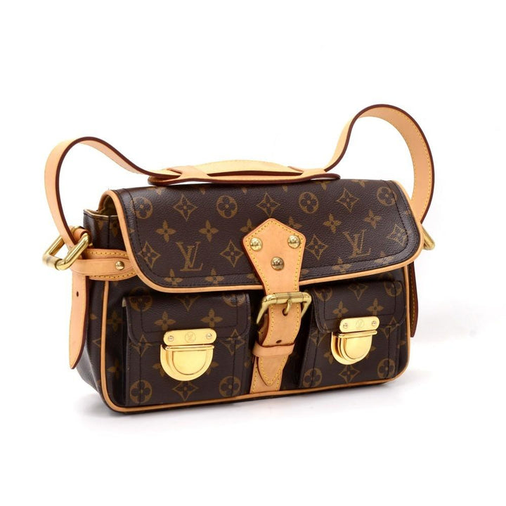 hudson monogram canvas handbag