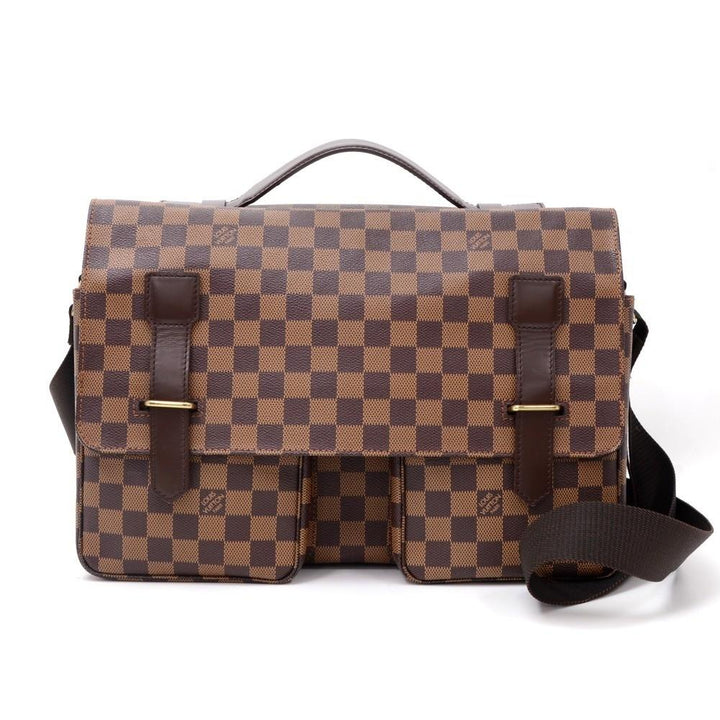 broadway damier ebene canvas large messenger bag