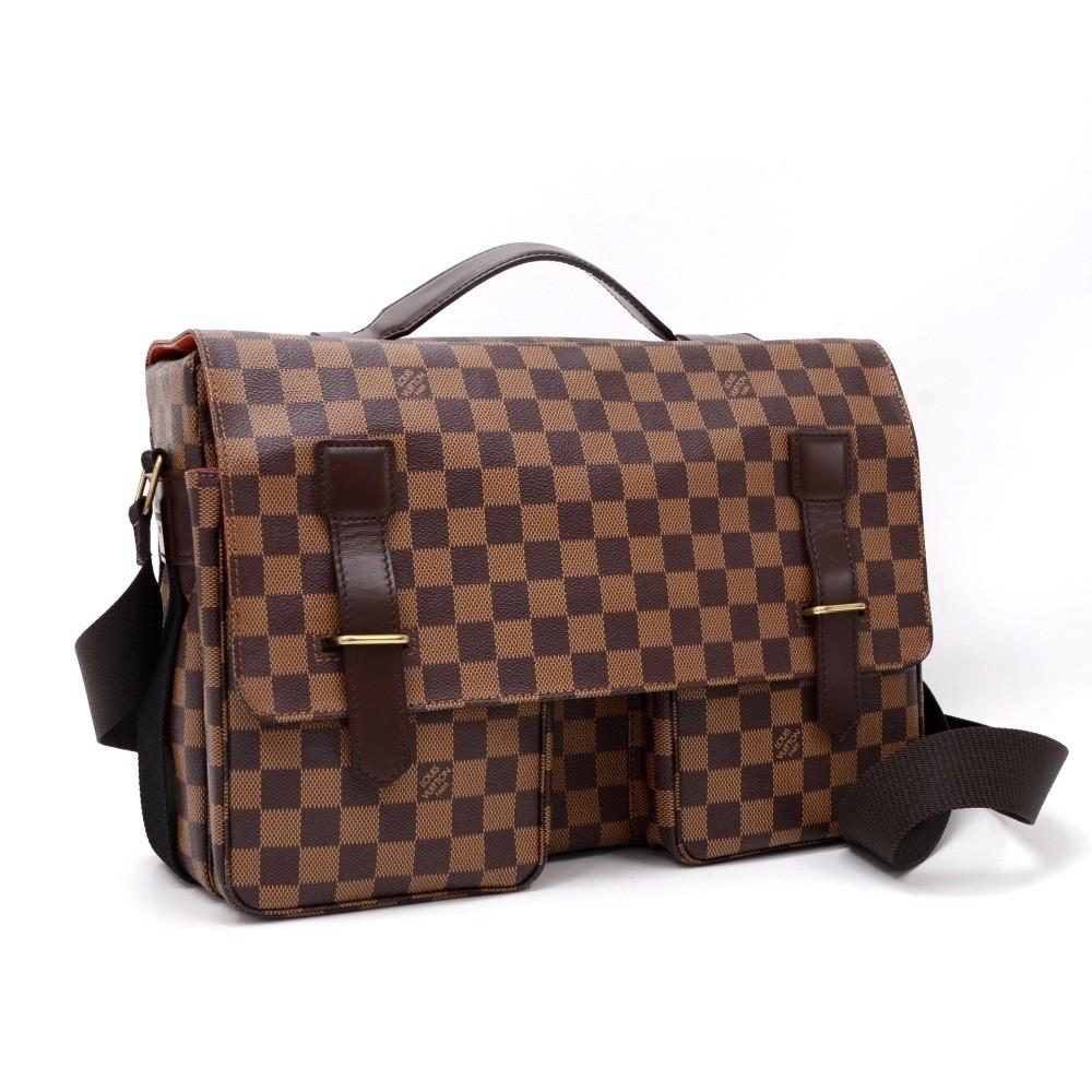 broadway damier ebene canvas large messenger bag