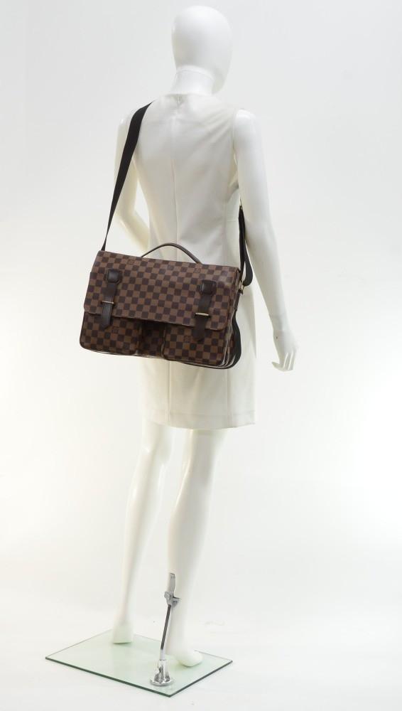 broadway damier ebene canvas large messenger bag