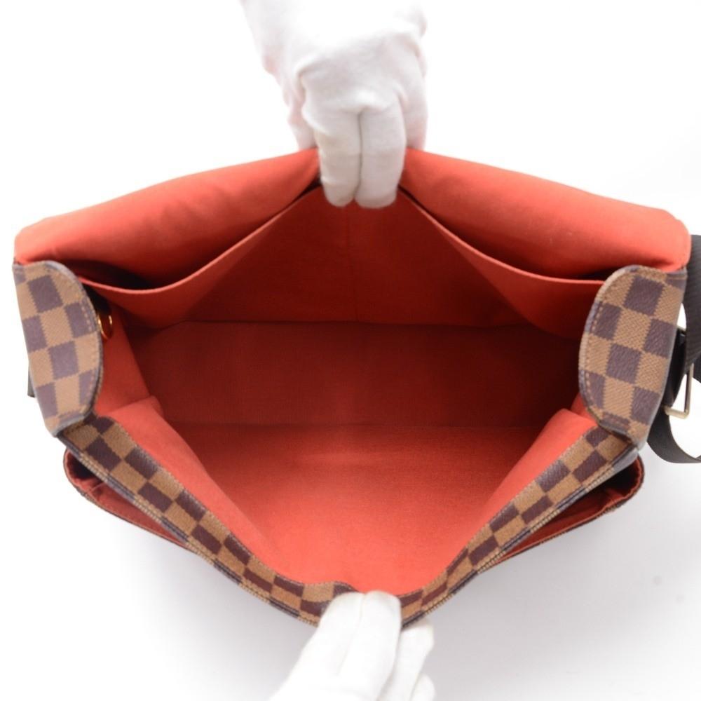 broadway damier ebene canvas large messenger bag