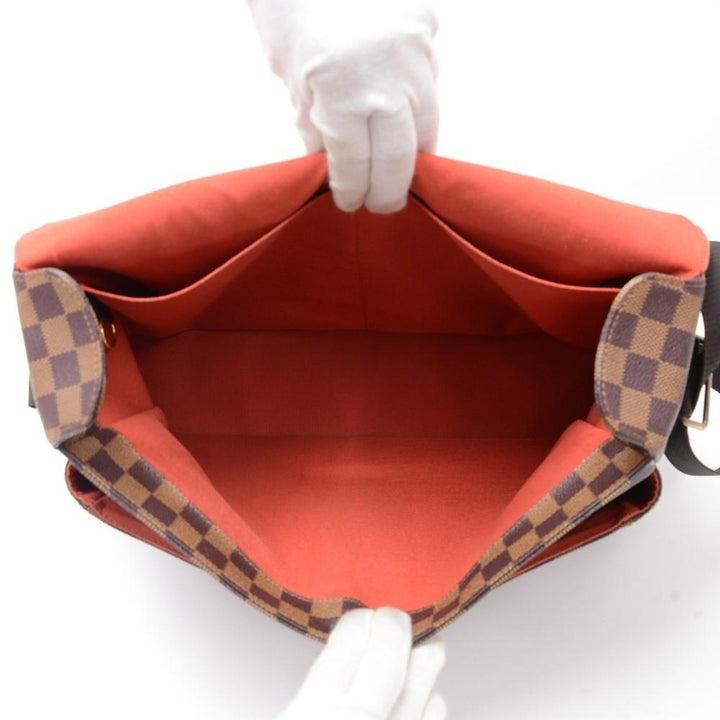 broadway damier ebene canvas large messenger bag