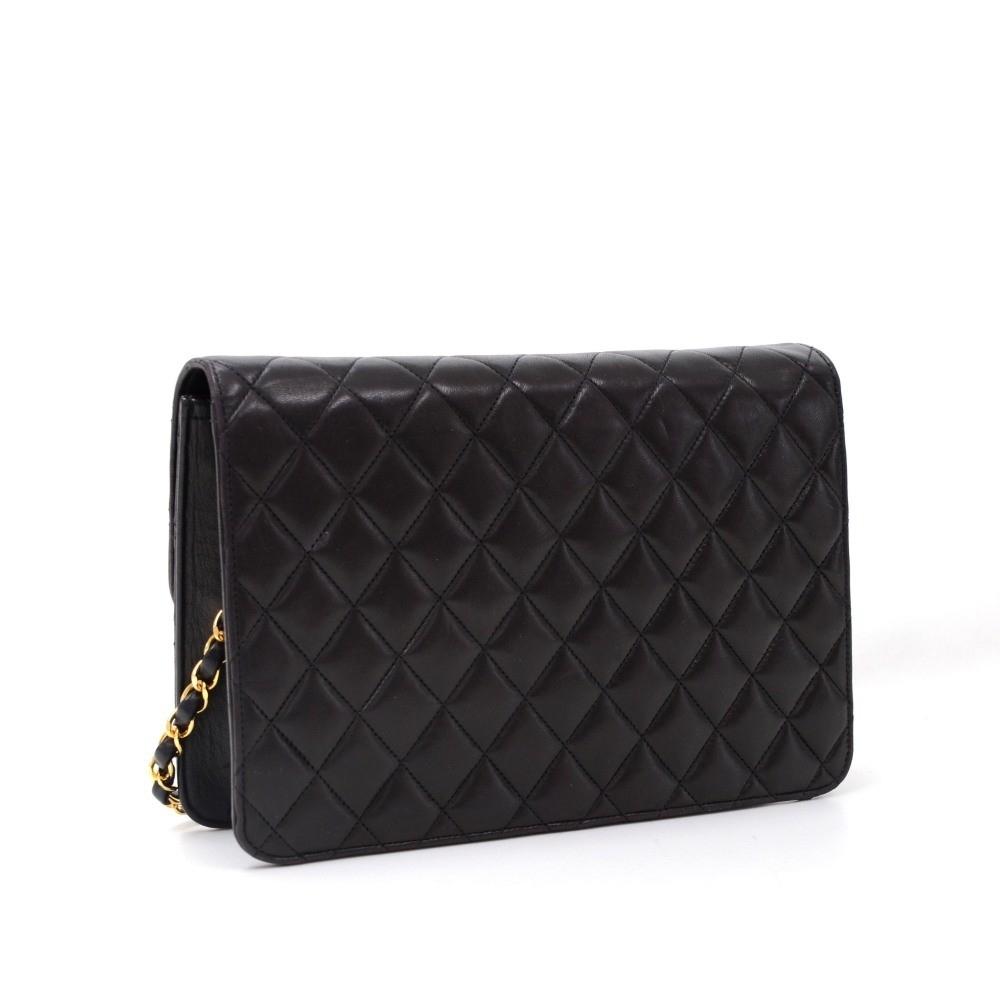 10" quilted lambskin leather shoulder bag