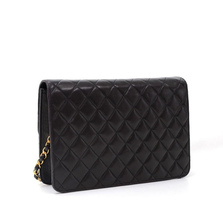 10" quilted lambskin leather shoulder bag