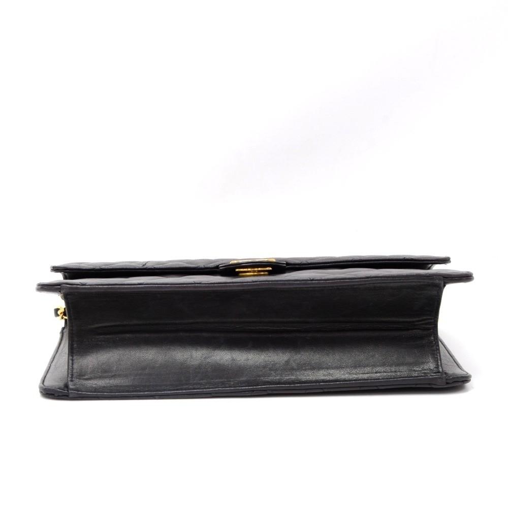 10" quilted lambskin leather shoulder bag