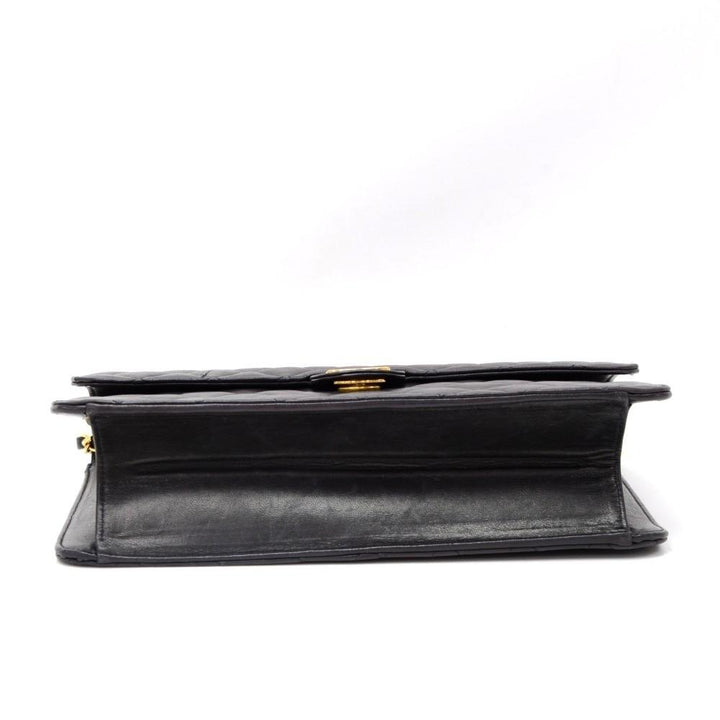 10" quilted lambskin leather shoulder bag