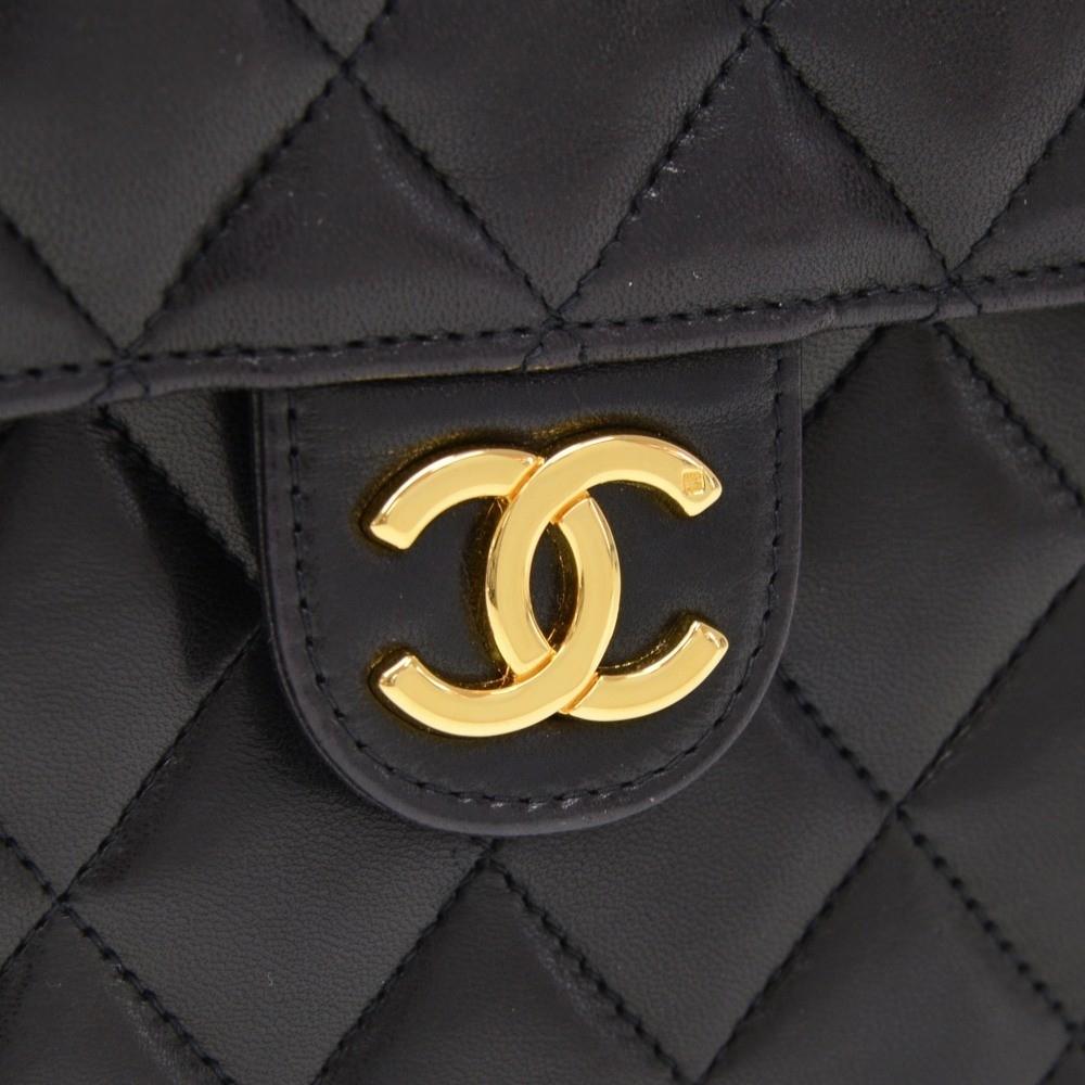 10" quilted lambskin leather shoulder bag