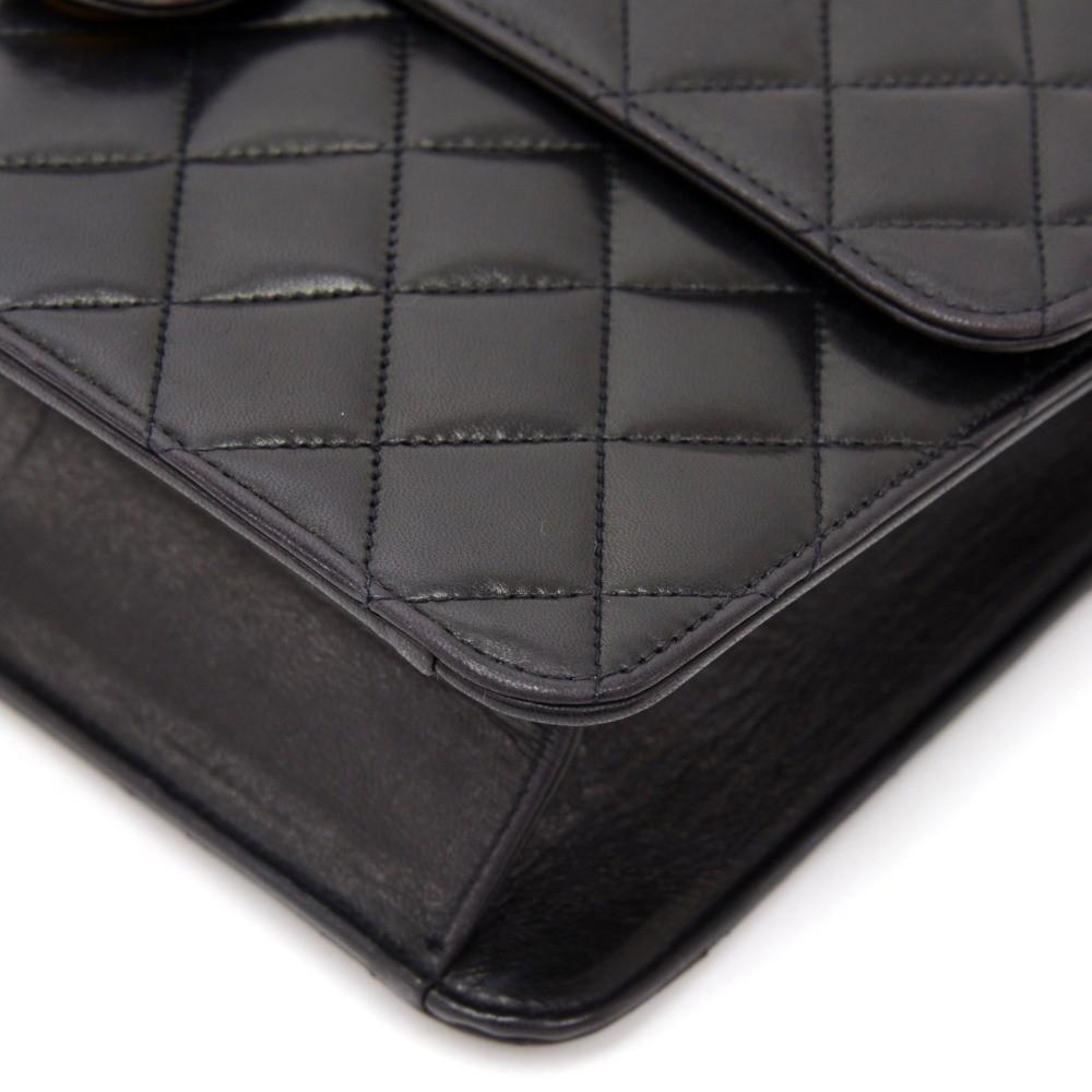 10" quilted lambskin leather shoulder bag
