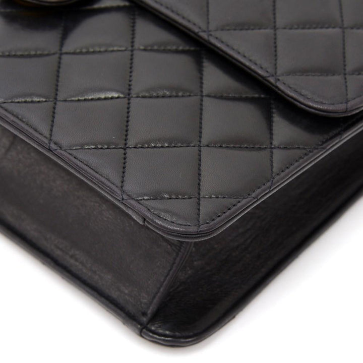 10" quilted lambskin leather shoulder bag