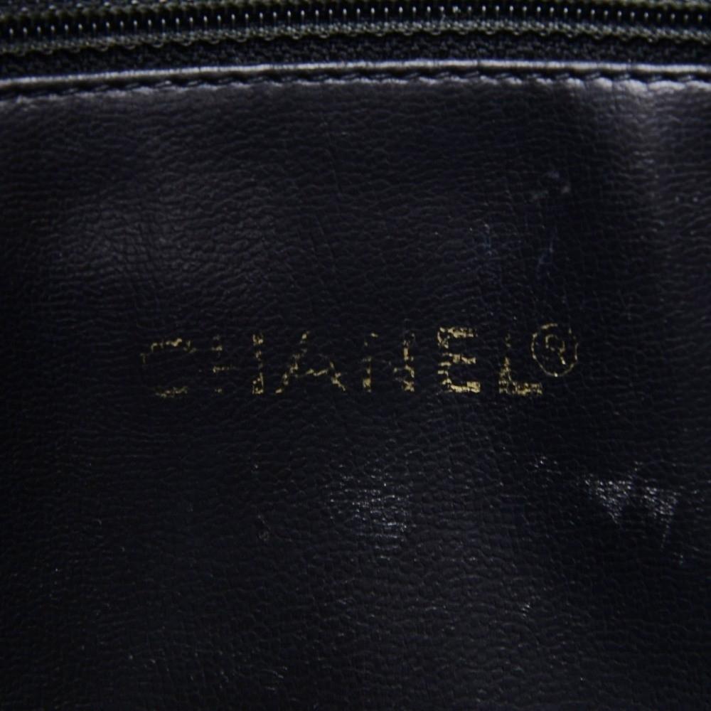 12" large caviar leather tote bag