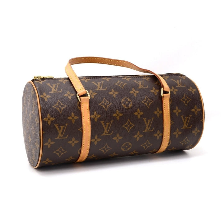 papillon 30 monogram canvas handbag with pouch