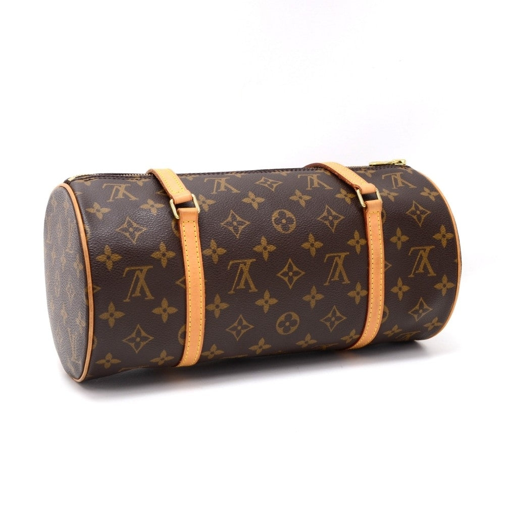 papillon 30 monogram canvas handbag with pouch
