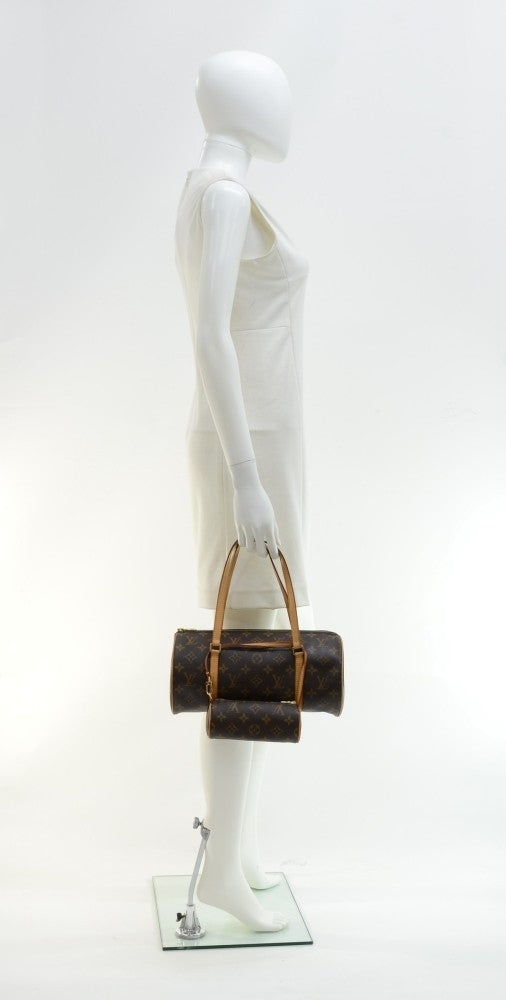 papillon 30 monogram canvas handbag with pouch